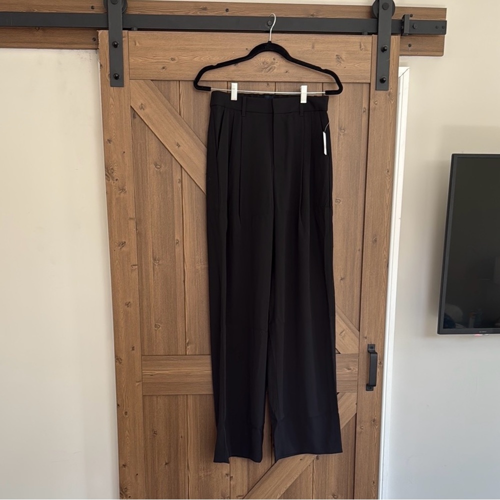 Wide Leg Pleated Trousers 6 Tall